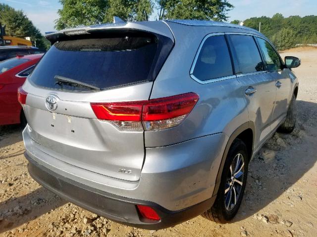 5TDKZRFH2JS539184 - 2018 TOYOTA HIGHLANDER SILVER photo 4