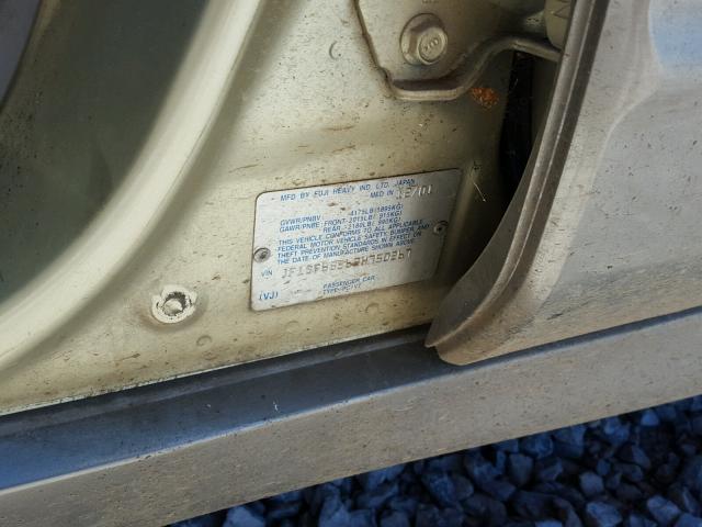 JF1SF65562H750267 - 2002 SUBARU FORESTER S GREEN photo 10