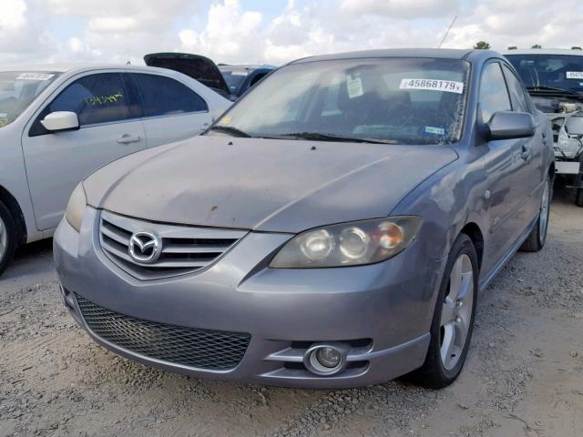 JM1BK123141165250 - 2004 MAZDA 3 S GRAY photo 2