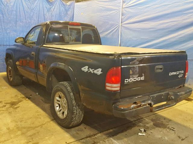 1D7GG16XX3S369922 - 2003 DODGE DAKOTA SXT BLACK photo 3