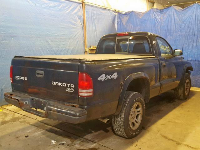 1D7GG16XX3S369922 - 2003 DODGE DAKOTA SXT BLACK photo 4