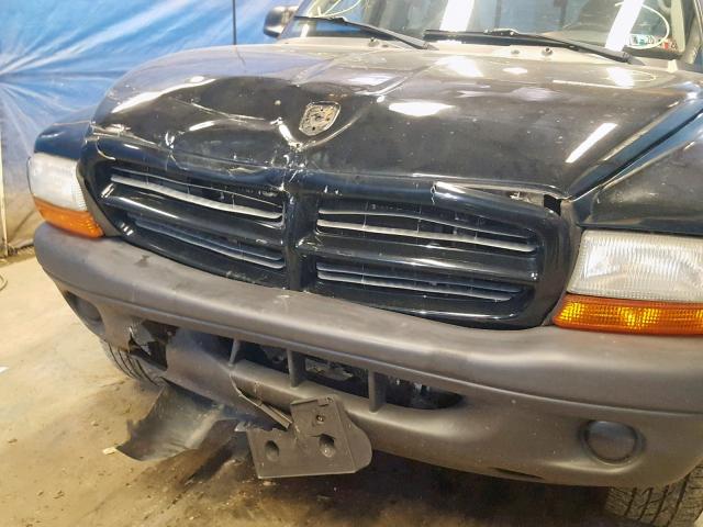 1D7GG16XX3S369922 - 2003 DODGE DAKOTA SXT BLACK photo 9