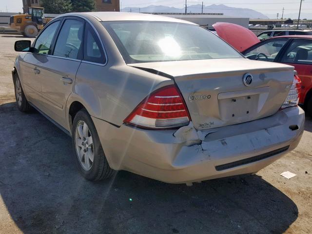 1MEFM41136G600314 - 2006 MERCURY MONTEGO LU BEIGE photo 3