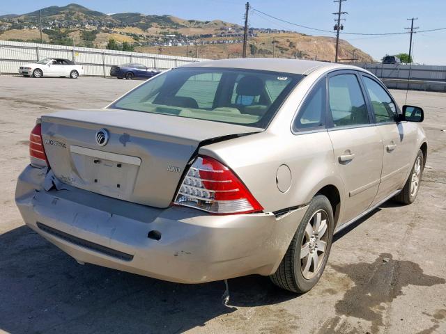 1MEFM41136G600314 - 2006 MERCURY MONTEGO LU BEIGE photo 4