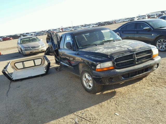 1B7GL22Y2XS249385 - 1999 DODGE DAKOTA BLACK photo 1