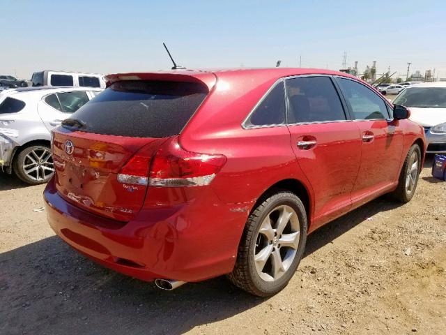 4T3ZK3BB0CU052147 - 2012 TOYOTA VENZA LE RED photo 4