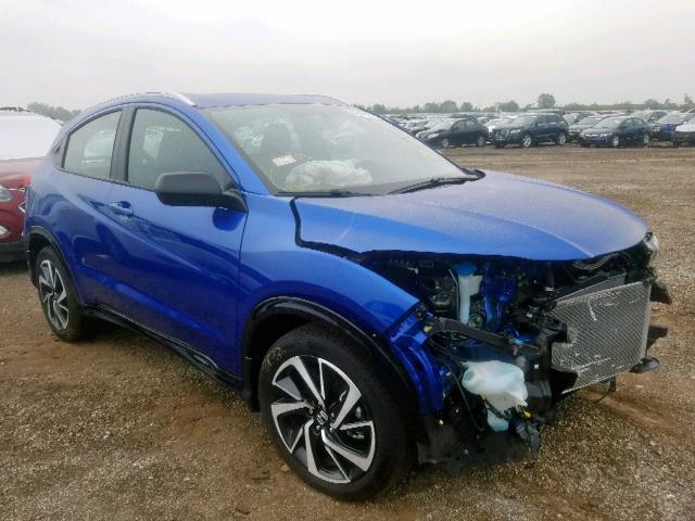 3CZRU6H14KG716193 - 2019 HONDA HR-V SPORT BLUE photo 1