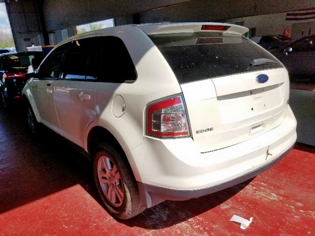 2FMDK48C28BA76603 - 2008 FORD EDGE SEL WHITE photo 3