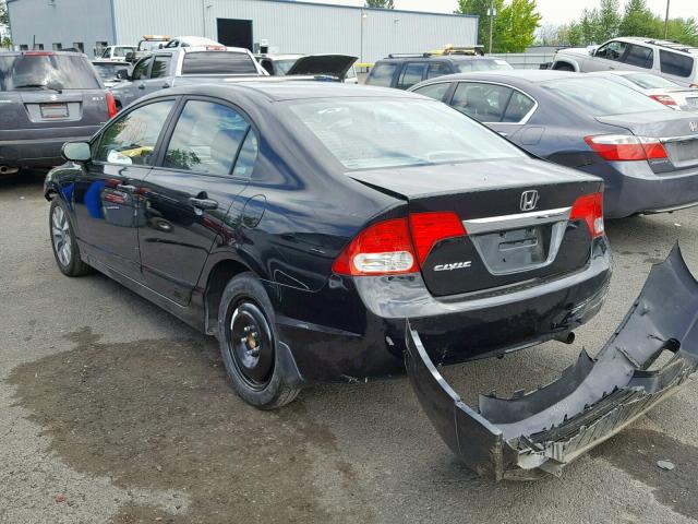 19XFA16969E025878 - 2009 HONDA CIVIC EXL 黑色 照片 3
