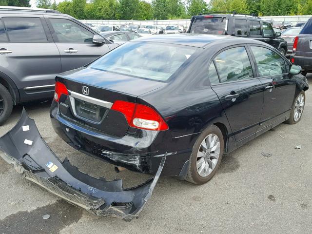 19XFA16969E025878 - 2009 HONDA CIVIC EXL 黑色 照片 4