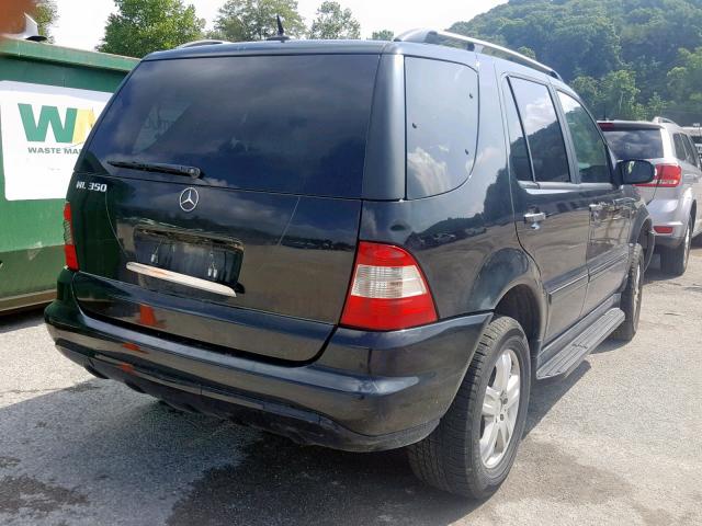 4JGAB57E05A526882 - 2005 MERCEDES-BENZ ML 350 BLACK photo 4