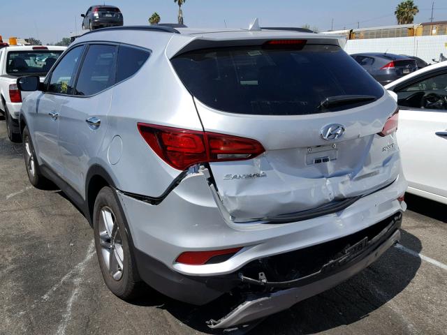 5XYZU3LBXHG497719 - 2017 HYUNDAI SANTA FE S SILVER photo 3