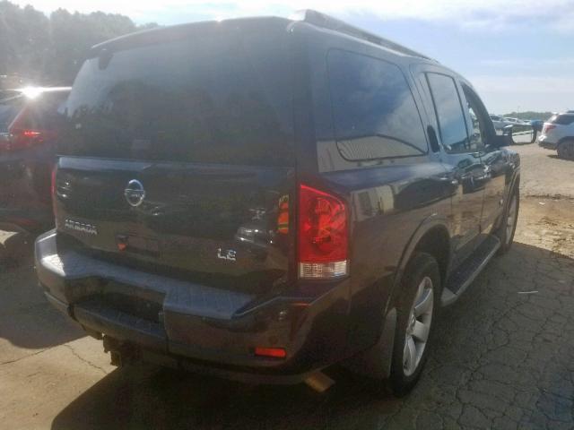 5N1BA08D48N604853 - 2008 NISSAN ARMADA SE BLACK photo 4