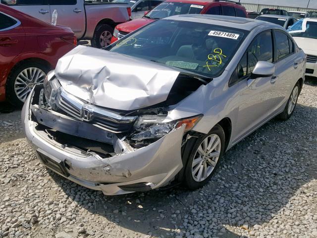 19XFB2F97CE010252 - 2012 HONDA CIVIC EXL 银色 照片 2