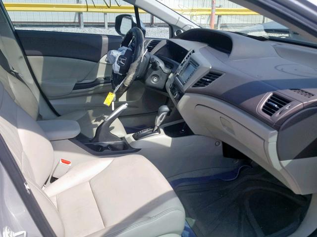 19XFB2F97CE010252 - 2012 HONDA CIVIC EXL 银色 照片 5