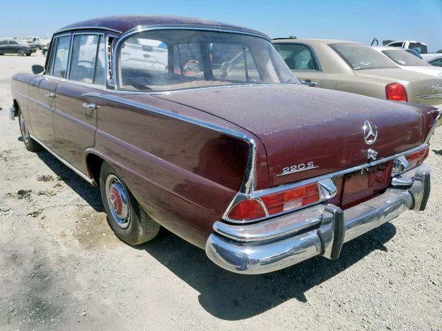 111175 - 1964 MERCEDES-BENZ 220  BURGUNDY photo 3