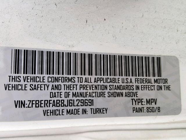 ZFBERFAB8J6L29691 - 2018 RAM PROMASTER 白色 照片 10