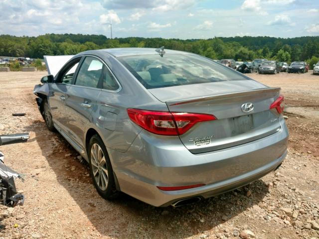 5NPE34AF1FH224137 - 2015 HYUNDAI SONATA SPO SILVER photo 3