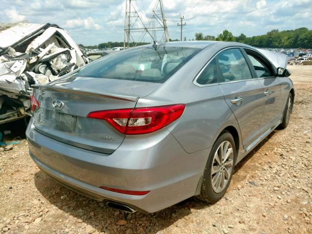 5NPE34AF1FH224137 - 2015 HYUNDAI SONATA SPO SILVER photo 4