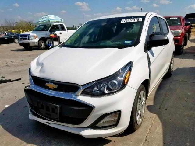 KL8CB6SA7KC705534 - 2019 CHEVROLET SPARK LS WHITE photo 2