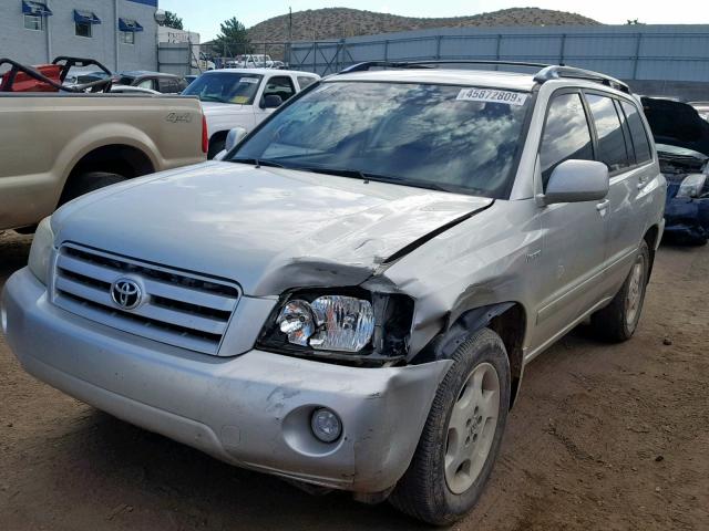 JTEDP21A540011870 - 2004 TOYOTA HIGHLANDER SILVER photo 2