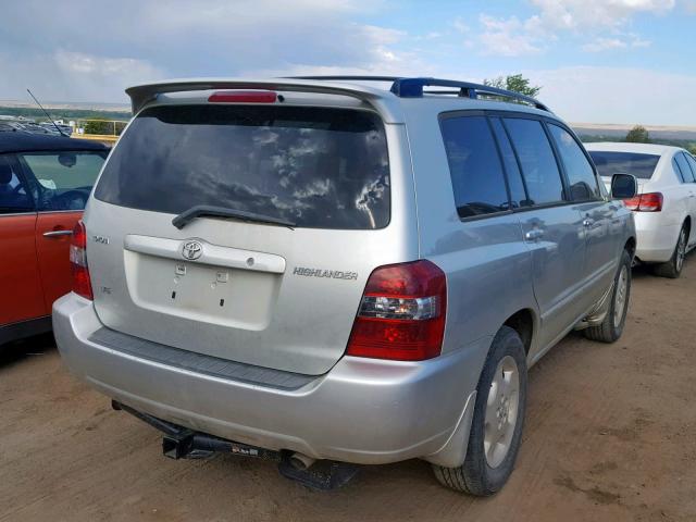 JTEDP21A540011870 - 2004 TOYOTA HIGHLANDER SILVER photo 4