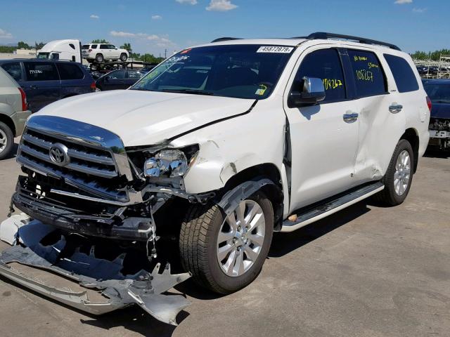 5TDDW5G10AS034305 - 2010 TOYOTA SEQUOIA PL WHITE photo 2