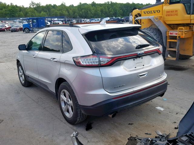 2FMTK4G97FBC02680 - 2015 FORD EDGE SE SILVER photo 3