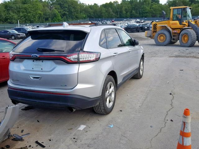 2FMTK4G97FBC02680 - 2015 FORD EDGE SE SILVER photo 4