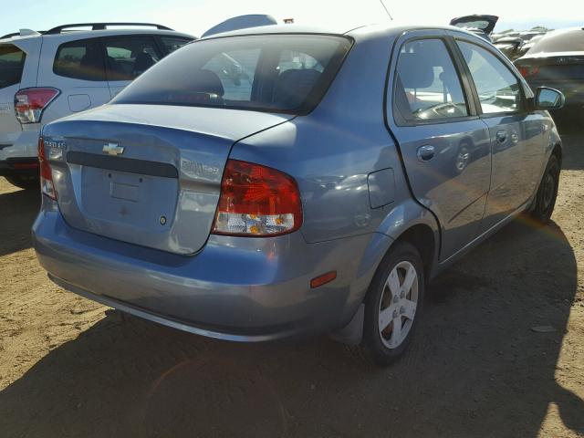 KL1TD566X6B560512 - 2006 CHEVROLET AVEO BASE Көк фото 4