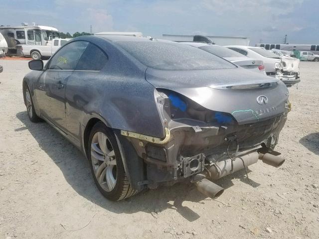 JN1CV6EK6AM105148 - 2010 INFINITI G37 BASE GRAY photo 3