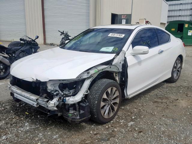 1HGCT1B76DA003491 - 2013 HONDA ACCORD EX WHITE photo 2