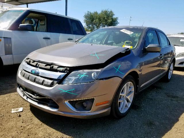 3FAHP0JG0AR217128 - 2010 FORD FUSION SEL GRAY photo 2