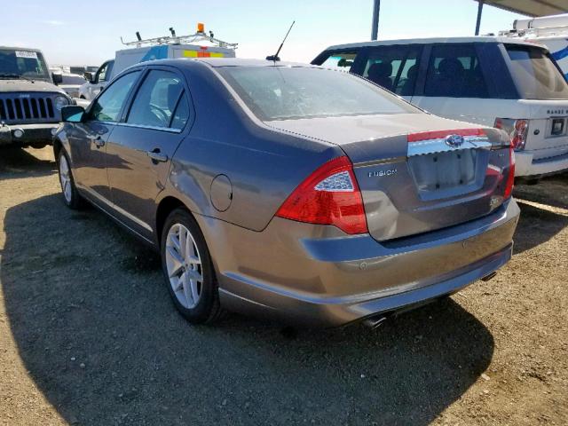 3FAHP0JG0AR217128 - 2010 FORD FUSION SEL GRAY photo 3