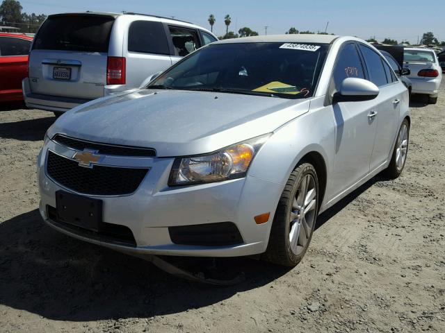 1G1PH5S93B7218405 - 2011 CHEVROLET CRUZE LTZ SILVER photo 2