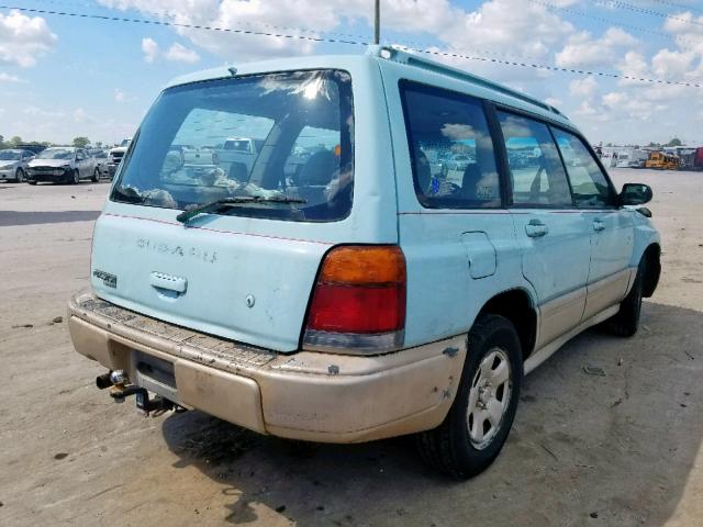 JF1SF6351WH778048 - 1998 SUBARU FORESTER L BLUE photo 4