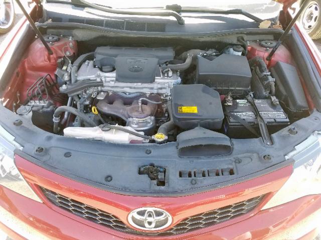 4T1BF1FK3CU593691 - 2012 TOYOTA CAMRY BASE RED photo 7