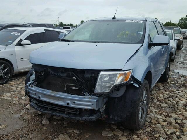 2FMDK38C28BB44800 - 2008 FORD EDGE SEL BLUE photo 2