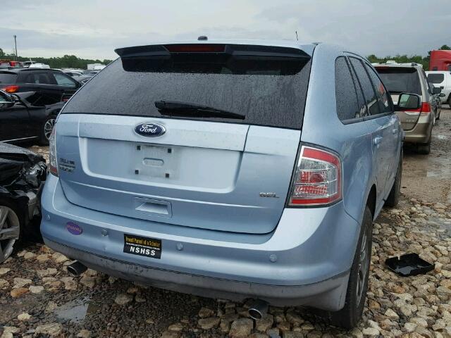 2FMDK38C28BB44800 - 2008 FORD EDGE SEL BLUE photo 4