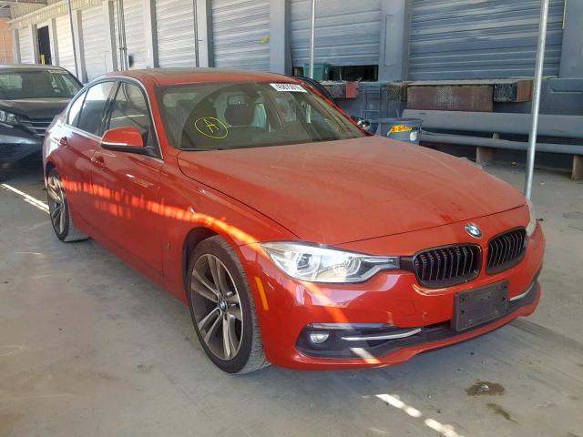 WBA8E1C39HA158730 - 2017 BMW 330E RED photo 1