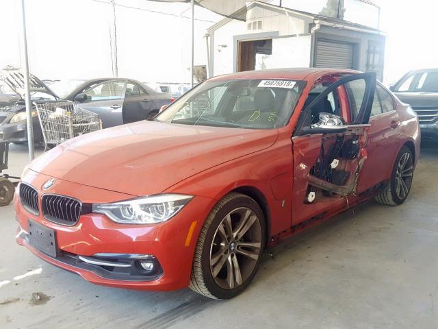 WBA8E1C39HA158730 - 2017 BMW 330E RED photo 2