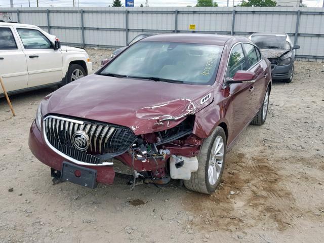 1G4GB5G32FF186308 - 2015 BUICK LACROSSE BURGUNDY photo 2