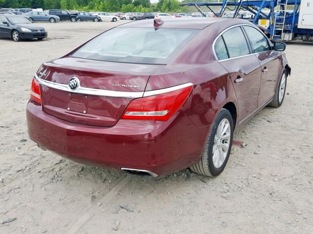 1G4GB5G32FF186308 - 2015 BUICK LACROSSE BURGUNDY photo 4