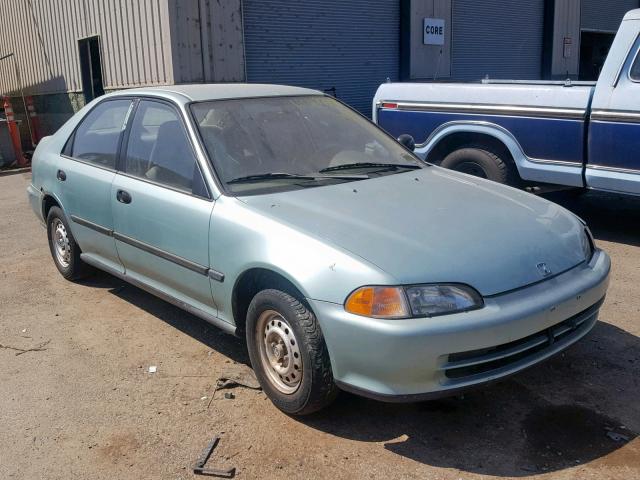 1HGEG8641NL049791 - 1992 HONDA CIVIC DX TEAL photo 1