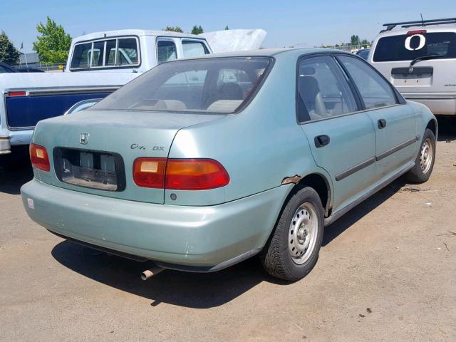 1HGEG8641NL049791 - 1992 HONDA CIVIC DX TEAL photo 4