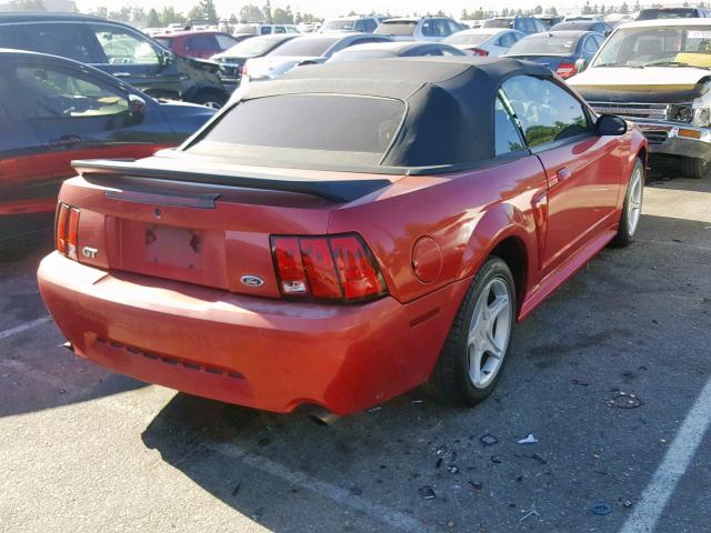 1FAFP45X4XF150127 - 1999 FORD MUSTANG GT RED photo 4