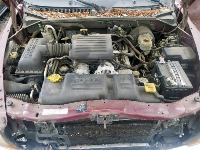 1B7GL2AN6YS672771 - 2000 DODGE DAKOTA QUA BURGUNDY photo 7