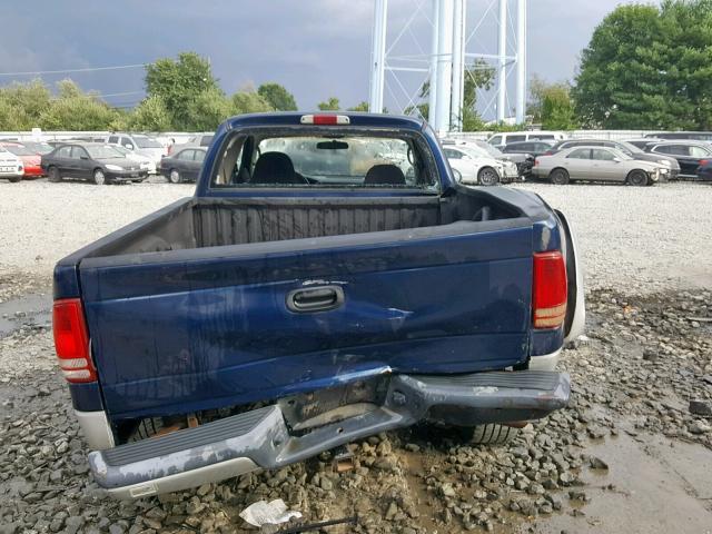 1B7GL42X92S513035 - 2002 DODGE DAKOTA SLT BLUE photo 6