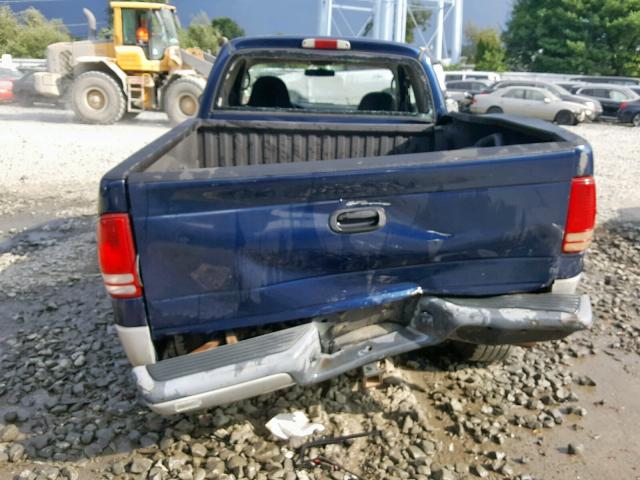 1B7GL42X92S513035 - 2002 DODGE DAKOTA SLT BLUE photo 9