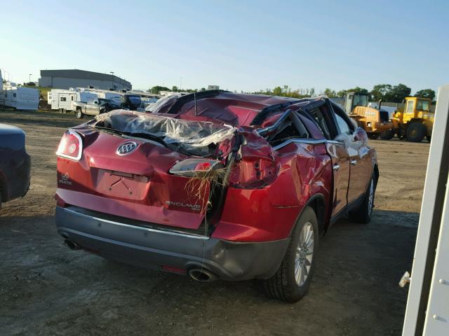 5GAKVCED6CJ330748 - 2012 BUICK ENCLAVE RED photo 4